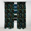 Or et bleu Luxury Damask Serenade IV - Rideau damassé - Rideau occultant en velours - 1 panneaux-107535899