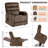  Dual Motor Lay Flat Power Lift Recliner Chair for Elderly, Chenille Fabric Electric Lift Chairs for Adults, 400lbs Heavy Duty Power Recliner with Heat Massage Charging Ports, Chenille Brown-129176067-129176071