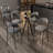 Rosibel Bar Table Set, Tempered Glass Round Dining Table And Height Bar Stools-2016329779-2017218875
