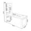 Bureau rectangulaire en bois massif noyer clair-1764011406