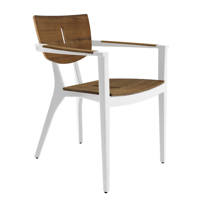 Fauteuil de salle à manger Diuna, Blanc