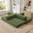 Boneless Compression Sofa - 78''Convertible Floor Sofa Bed - With Pillow Back Support Armrest - Comfy Foldable Sofa Bed Compressed Sofa In Box - Corduroy Fabric - For Living Room Bedroom-1715834487