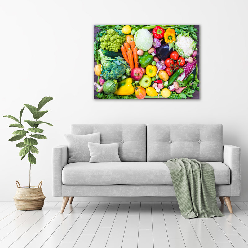 Colorful Vegetables - No Frame Print on Glass