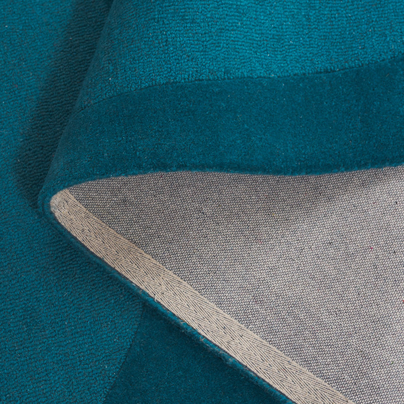 Rosten Hand Tufted Wool, Viscose, Cotton Geometric Rug, Rectangle 5' x 8'
