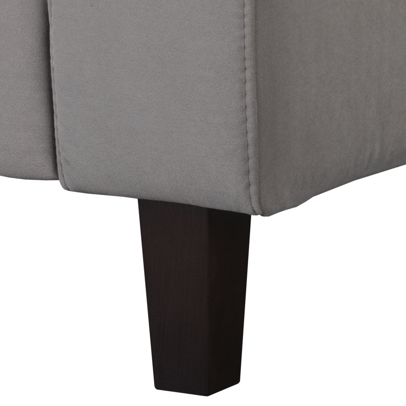 Laila-Grace Upholstered Armchair, Grey, Black