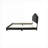 Bed For Master Bedroom Nightly Rest Charcoal Wool Upholstered Queen Size No Box Spring Needed With Built-In LED Lighting