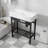 28"x12" Rectangular Console Bathroom Sink With Leg