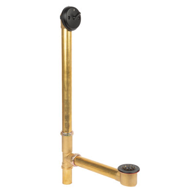 Trip Lever Leg Tub Drain with Overflow