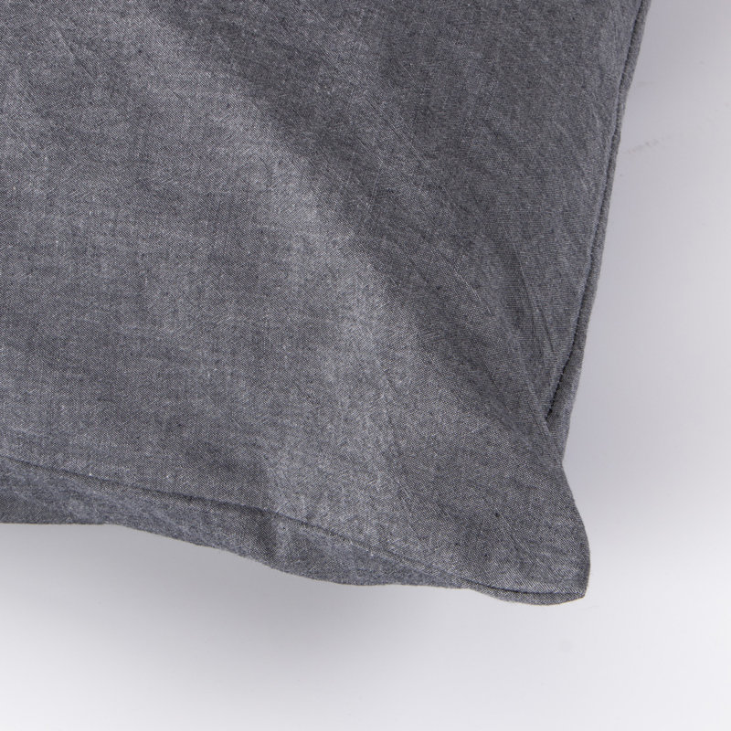 100% Cotton Pillowcase - Set of 2, Dark Gray, King Pillowcase