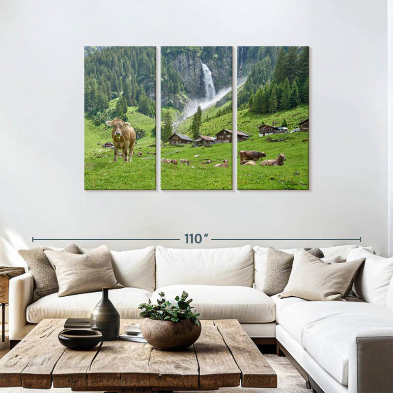 Alvord Switzerland Highland Cows, 48" H x 74" W