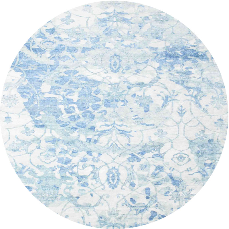 Floral Indoor Rug, Round 3'
