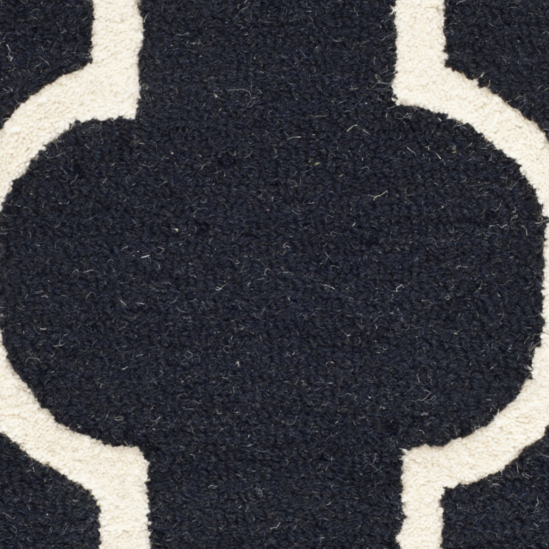 Cannen Cambridge Hand Tufted Wool Geometric Rug, Rectangle 2'6" x 4'