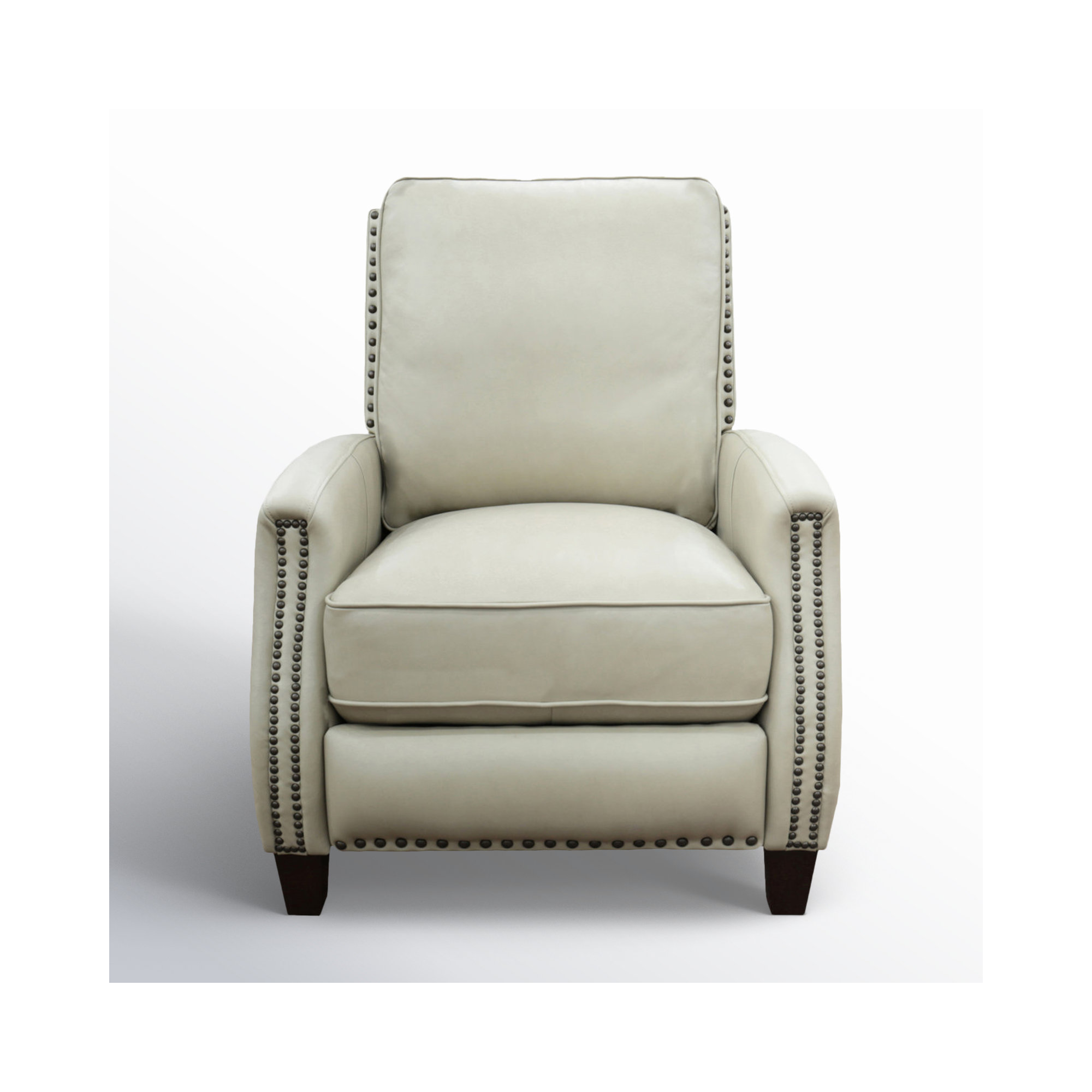 Llewellyn 31" Wide Leather Manual Standard Recliner, Shoreham Cream Top Grain Leather