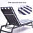2Pcs Outdoor Patio Lounge Chair Cushions,  Striped , Breathable, Sponge Filled, Removable Zipper Covers, Fade For Durability Chaise 74.4" X 22" 2.82",  Striped, High Resilience-556613165