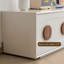 Meuble télé moderne en bois manufacturé beige-1050599962