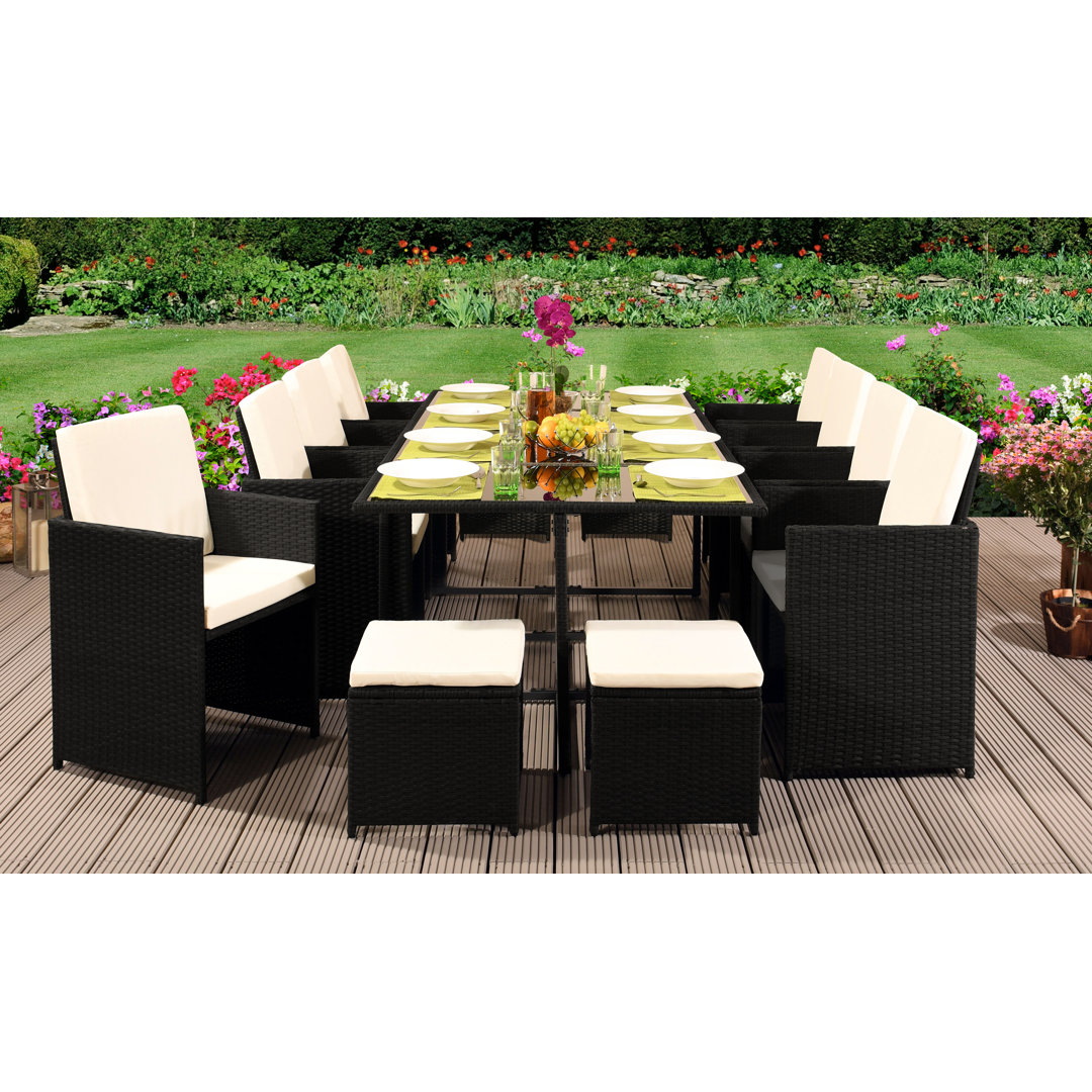 Shyann 12 Seater Dining Set with Cushions
