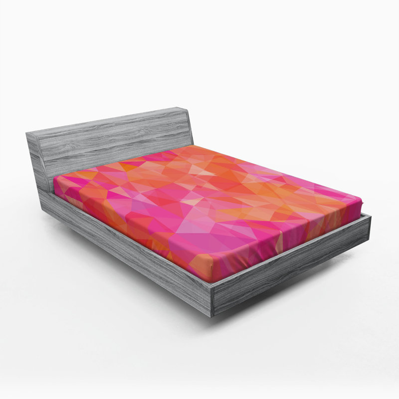 Microfiber Abstract Fitted Sheet, Queen Fitted Sheet