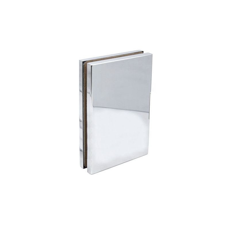FHC CLK610PS Garde-corps en verre à verrou central 6 po x 10 po - Acier inoxydable poli, Polished Stainless