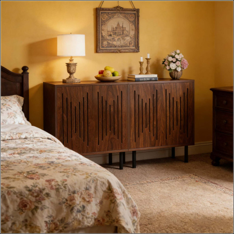 Armoire rustique, ensemble de 2 armoires de rangement, armoire classique.