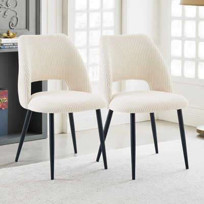 Efrat Corduroy Wide Back Upholstered Dining Chair