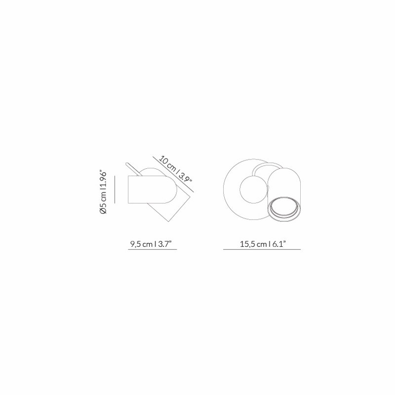 Onfa Armed Sconce, Graphite, Brown