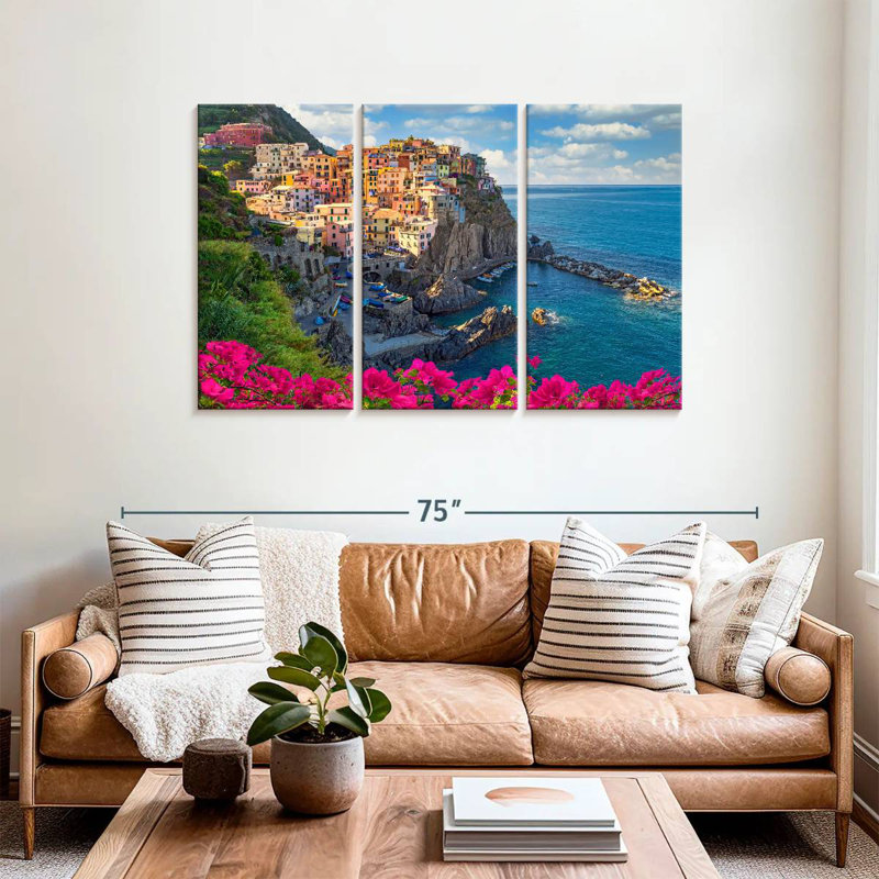 Gillard Bougainvillea à Manarola, H 36 po x l 57 po