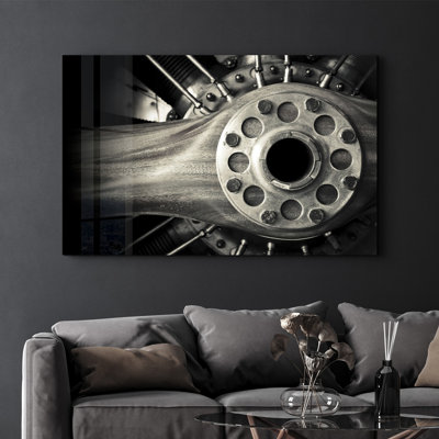 Peinture murale élégante en verre trempé Lekeya, 13,8 x 21,7 pouces | 100% verre trempé, épaisseur: 0,16 pouce | Imprimé UV pour des couleurs éclatantes | Parfait pour la décoration intérieure, le salon et les espaces de bureau