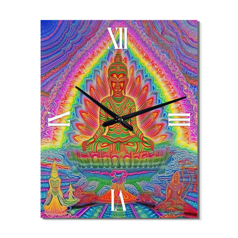 Horloge murale méditation bouddhiste, Très grand