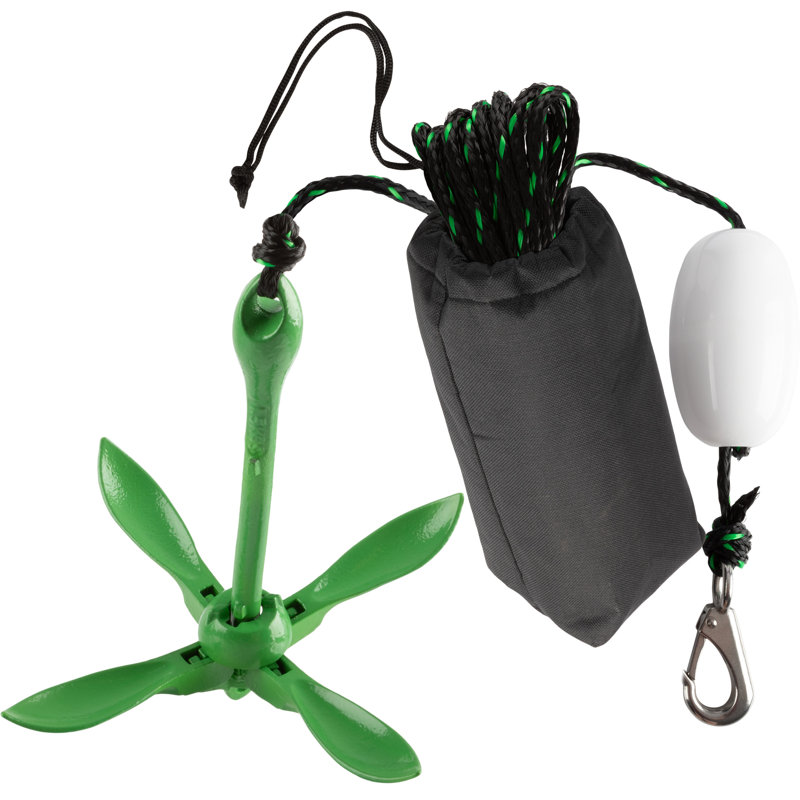 RAD Sportz Kayak Anchor - Folding Anchor for Paddle Board, SUP, Canoe, PWC, or Fishing - Jet Ski Anchor Kit with 40 ft Marine Grade Rope - Jetski and Kayak Accessories