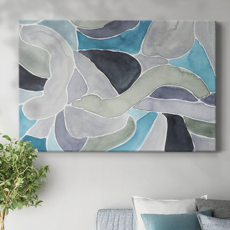 Toile tendue avec galerie Subtle Billows II, H 12 po x l 18 po