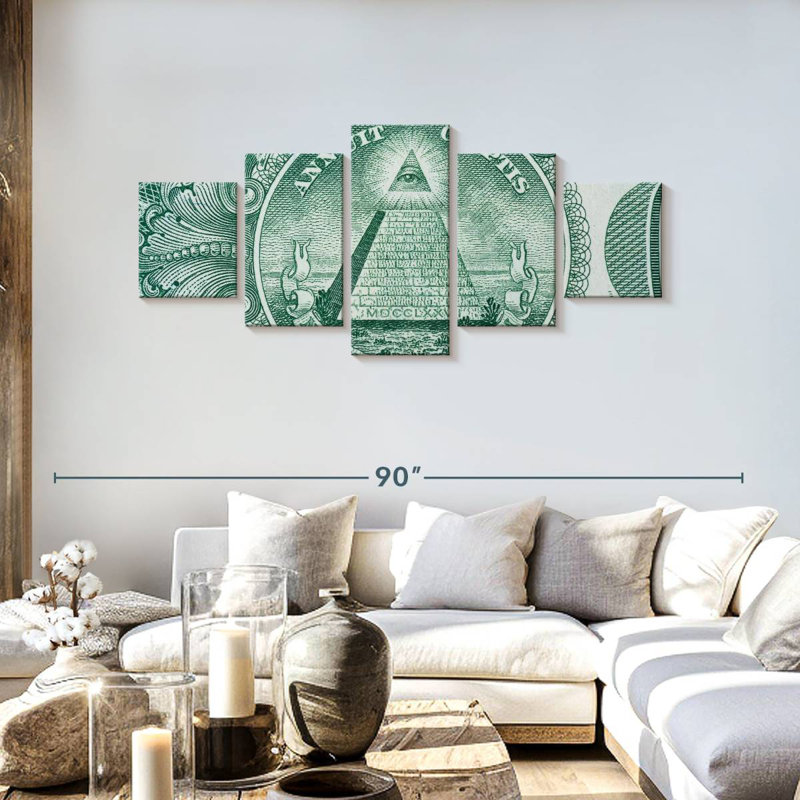US Dollar Bill, 30" H x 68" W