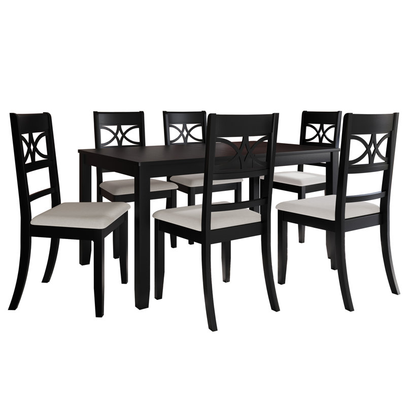 Ensemble repas 6 personnes Ocossio, Noir