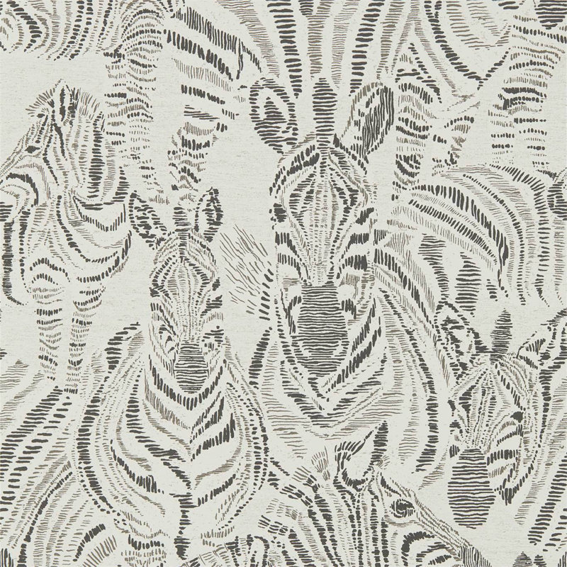 Nirmala Wallpaper, Chalk/Ebony