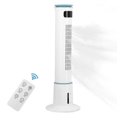 4L Misting Fan Water Tank and Humidifier with Remote Control, Oscillating 12 Speeds 15H Timer