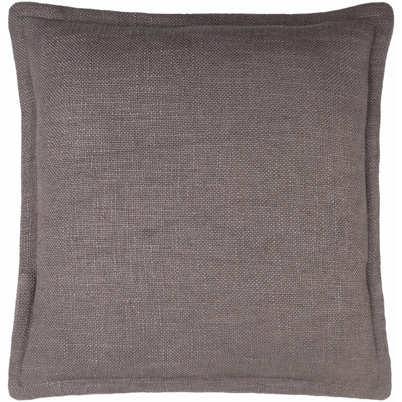 Coussin Thurman, Polyester/ Bourre en polyester, 20 po x 20 po, Gris anthracite