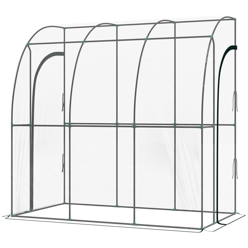 Lean-to Mini Greenhouse 214cm x 118cm with Accessories