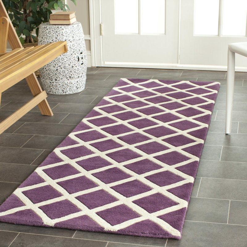 Teresita Hand Tufted Wool Geometric Rug, Runner 2'3" x 7'