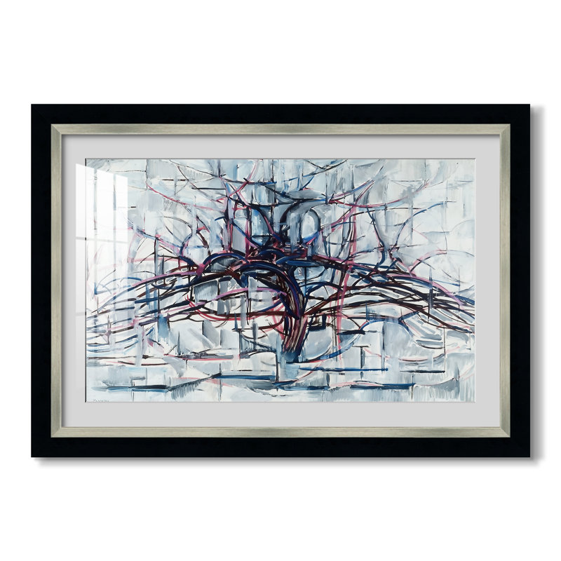Arbre horizontal, 1912 - Piet Mondrian - Estampe encadrée sur mesure, 24x34 INNER SIZE, Framed Print with Mat