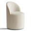 Chaise pivotante en lin avec roulettes cachées-421601429-435872614