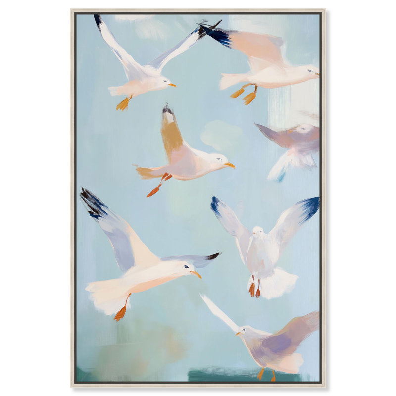 Impression sur toile Sky Ballet Coastal Decor par Art Remedy, H 24 po x l 16 po, Toile tendue avec châssis