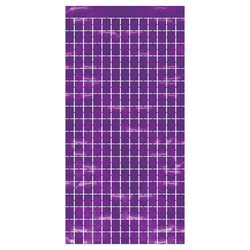 Rideau carré métallique, Mauve