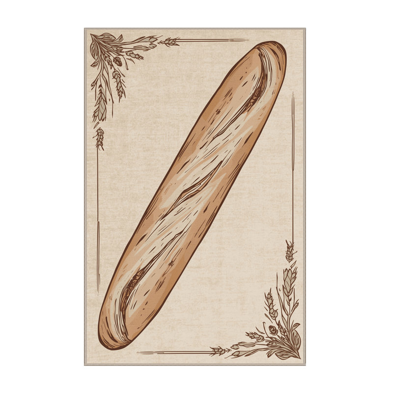Tapis beige doux et moelleux à motif de baguette Paramus, 5 x 8