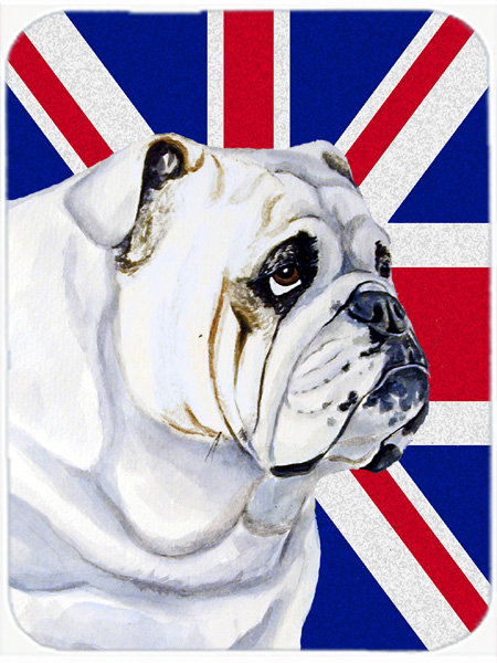 Planche à découper en verre à drapeau britannique britannique bouledogue caroline english Union Jack