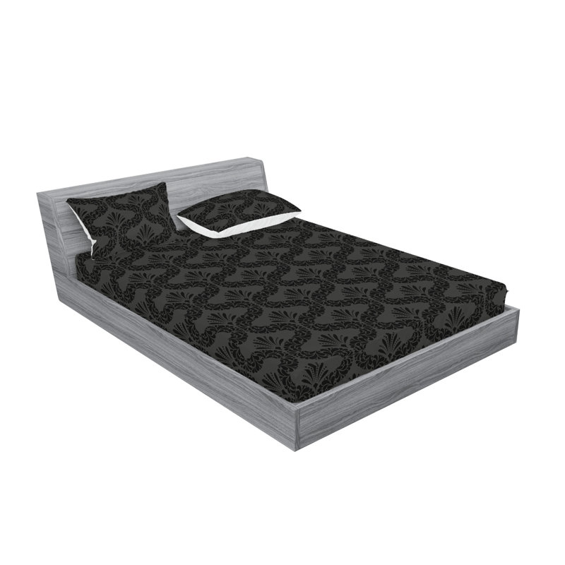 Drap-housse et taie décorative Ambesonne, Ensemble de draps pour lit double avec 2 taies d'o