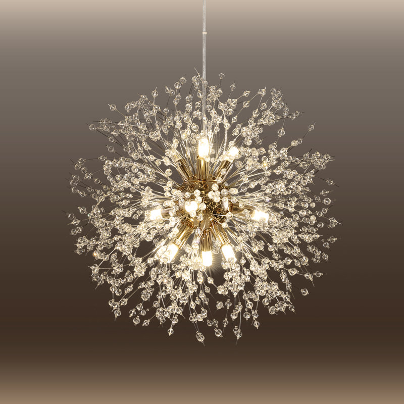 9 - Light Sputnik Chandelier, Gold