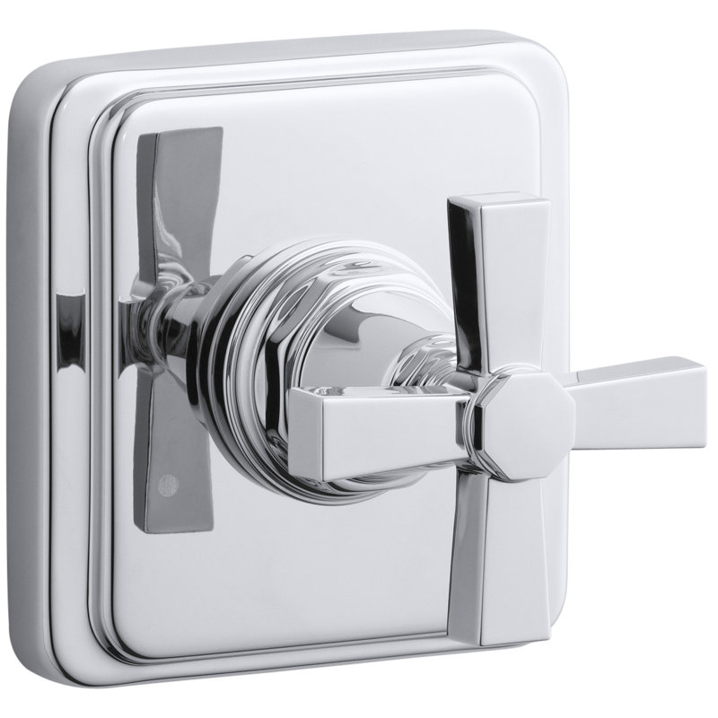 Pinstripe® Valve Trim with Pure Design Cross Handle for Transfer Valve, Requires Valve, Polished Chrome