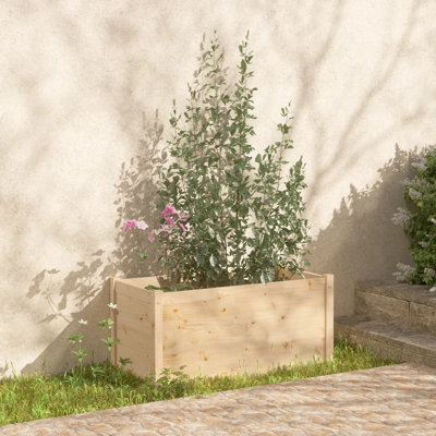 Boîte à fleurs en bois massif Rowhn