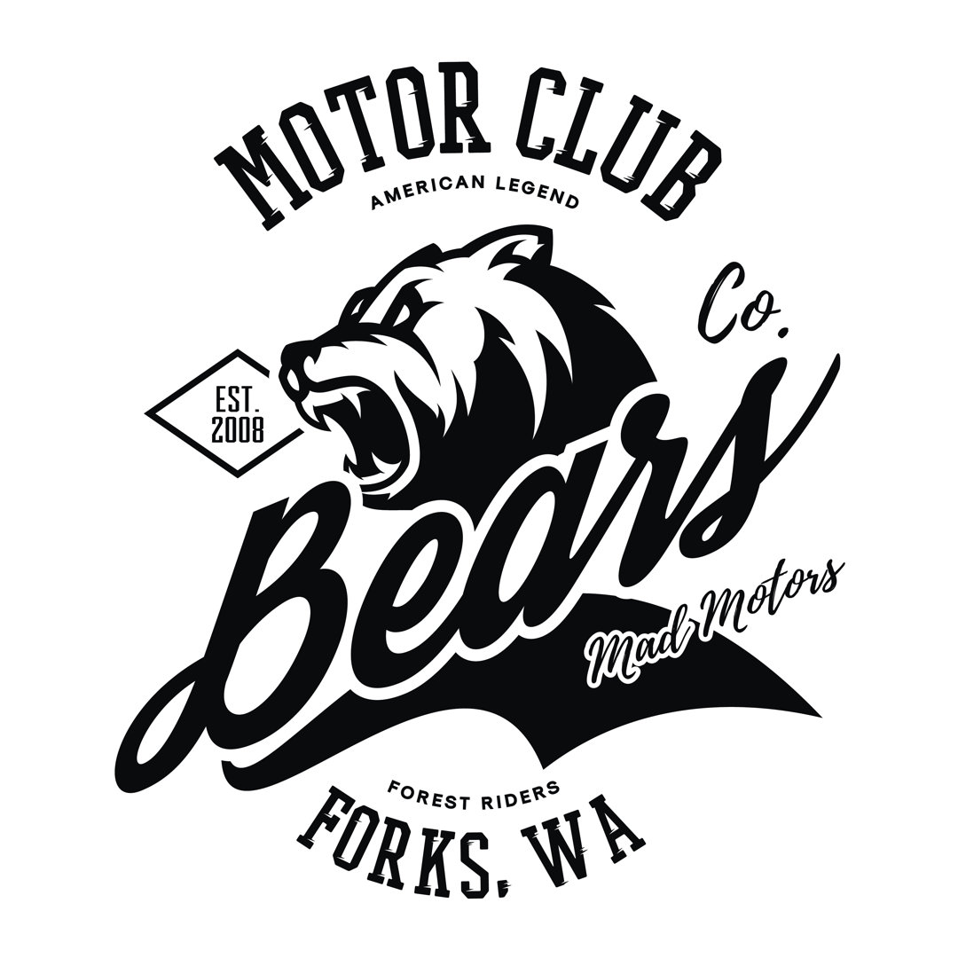 Leinwandbild Vintage American Bear Bikers Club von pro_