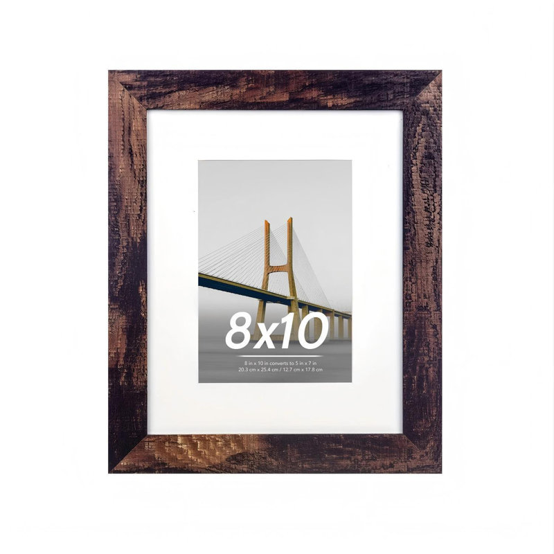 2-Pack Wooden Picture Frame Set, Front-Loading Design, Classic Basic Frames For Tabletop Display