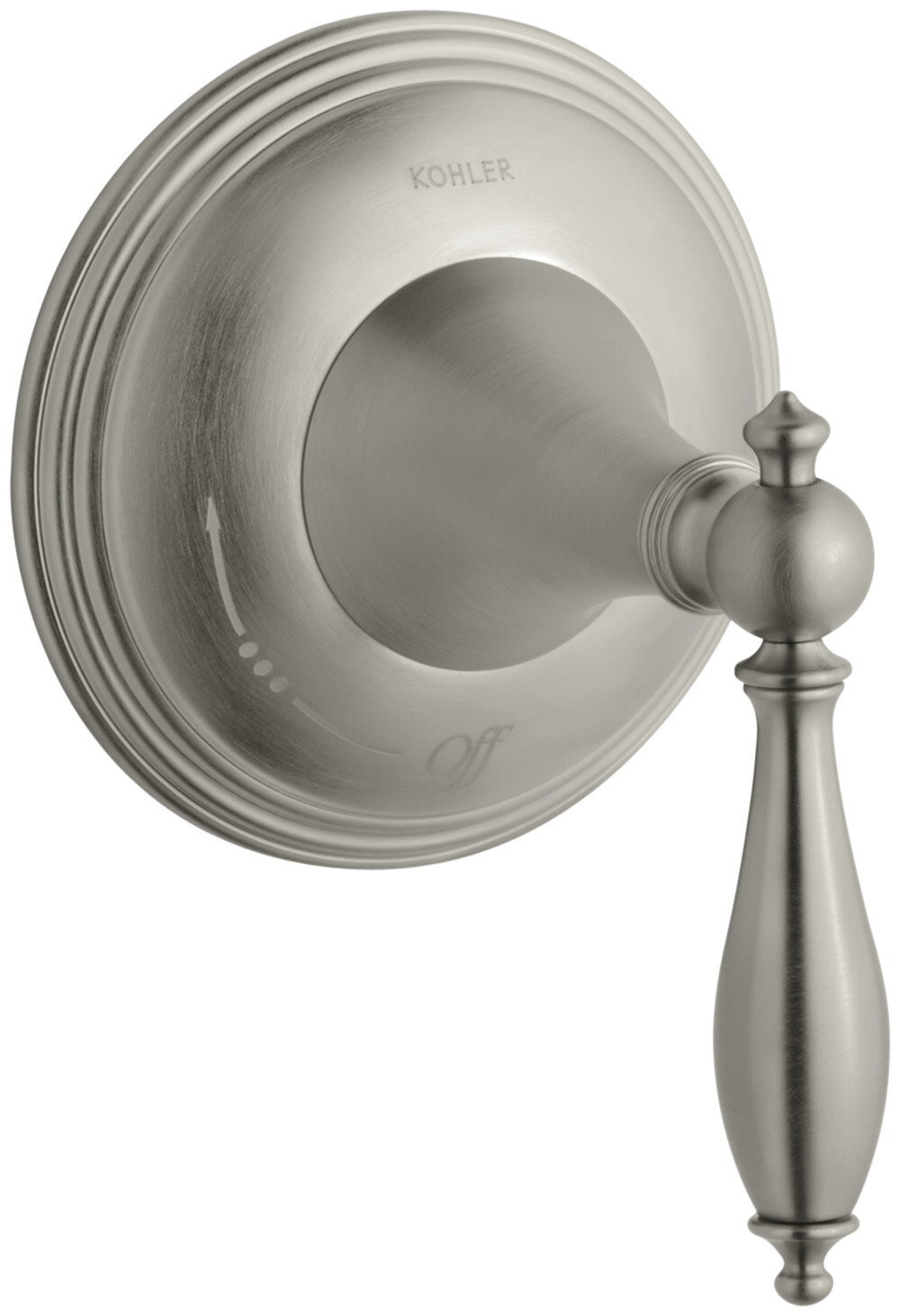 Kohler Finial® Traditional Valve Trim with Lever Handle for Volume ...